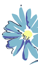 blue left background flower