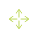 Green arrows pointing in four directions