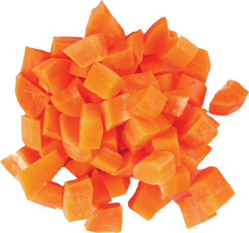 diced carrot pieces